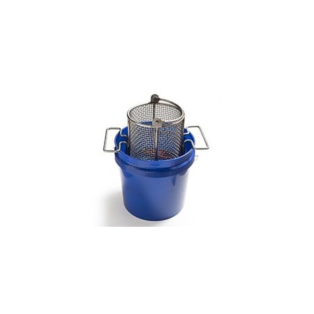 Anysizebasket Dip and Drain Basket: 6-1/2Dia. x 7H, 304 SS, Mesh: 4 x .032 Basket and Bucket DND-065RND070-C04S-B